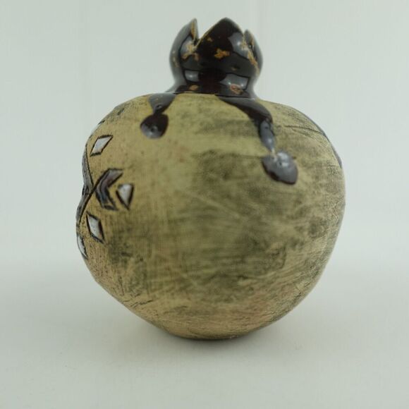 Handmade Pomegranate Shaped Studio Pottery Incense Holder Signed by the Artist - Picture 4 of 6